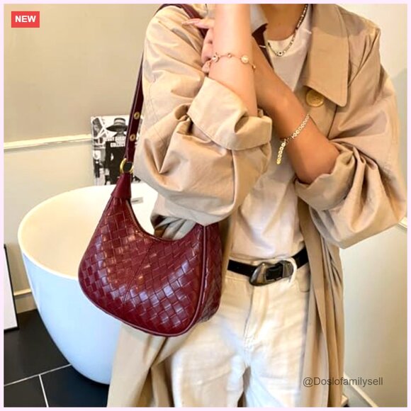 PU Leather Hobo Bag, Adjustable Strap, Mini Crossbody Purse